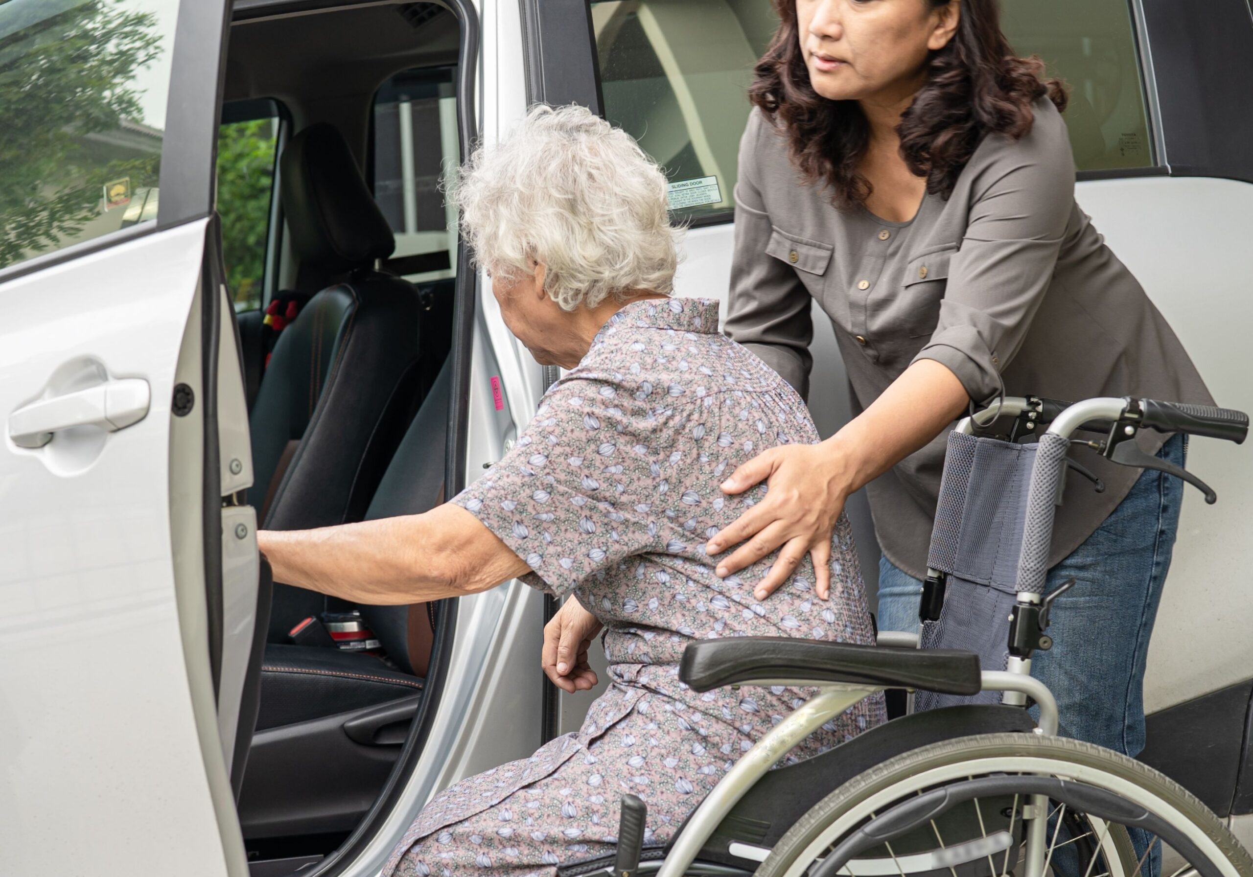 Elderly using transportation with care